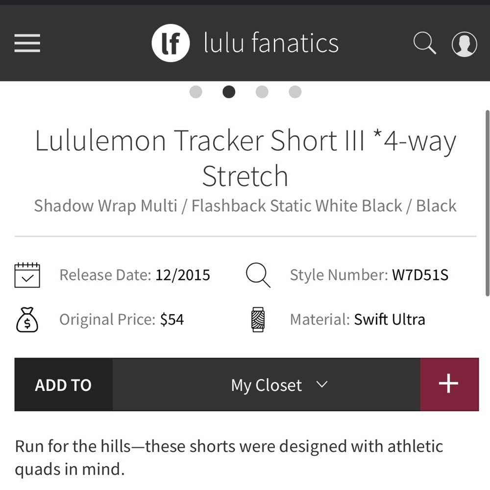 Lululemon Tracker Short III *4-way Stretch - Picture 8 of 8